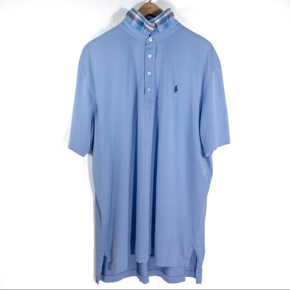 Ralph Lauren blue soft touch Pima Cotton polo